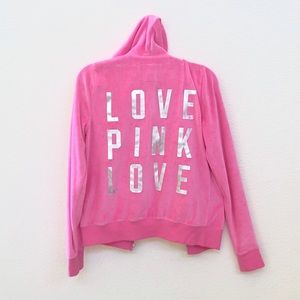 RARE VS Pink soft pink hologram hoodie
